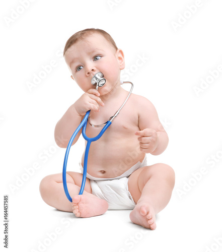 Cute little baby with steth...