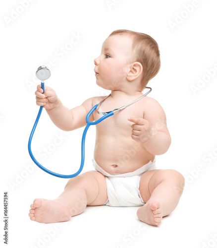 Cute little baby with steth...
