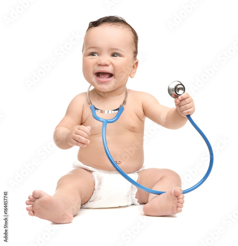 Cute little baby with steth...