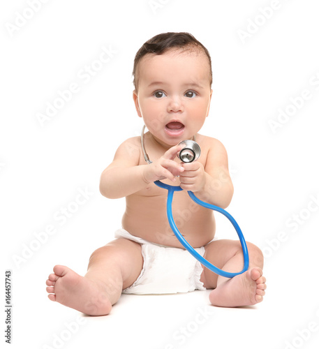Cute little baby with steth...