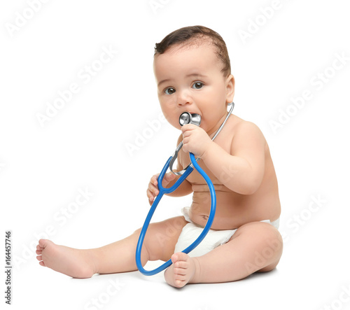 Cute little baby with steth...