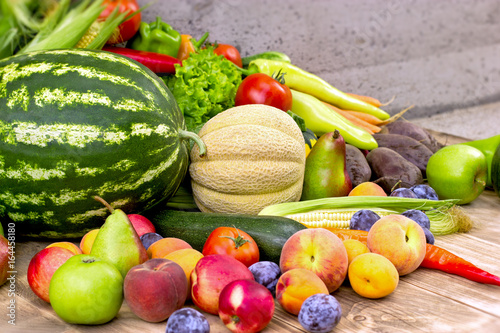 Seasonal organic fruit and vegetable - healthy food