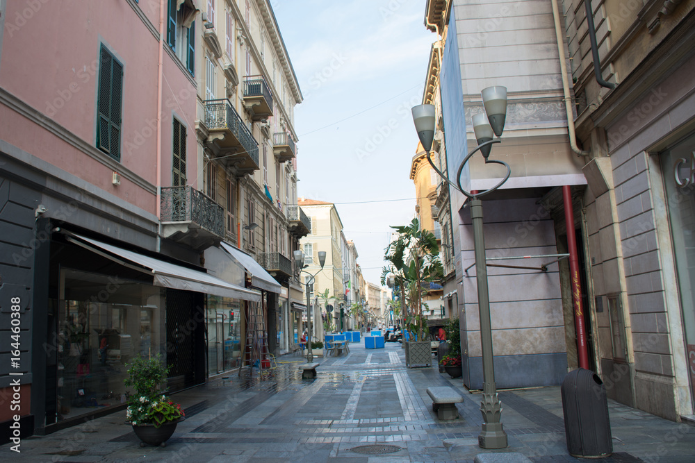 Pedestrian street in San Remo