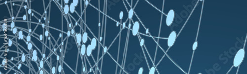 Neural network concept. Connected cells with links. High technology process. Abstract background