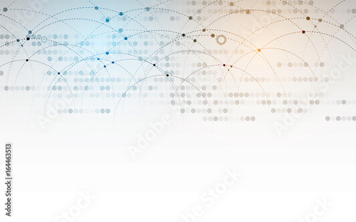 Neural network concept. Connected cells with links. High technology process. Abstract background