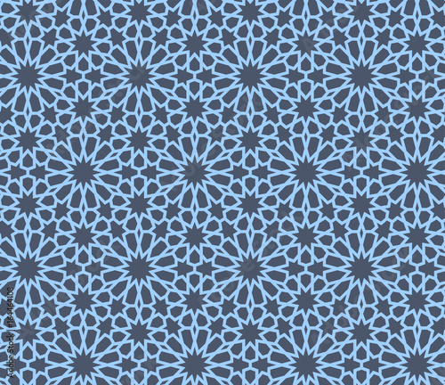 Seamless Pattern Abstract Geometric Ornament In Vintage Eastern Style Vector Illustration