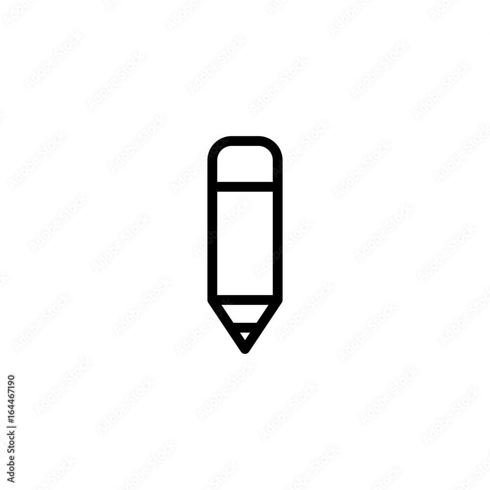 thin line pen icon on white background