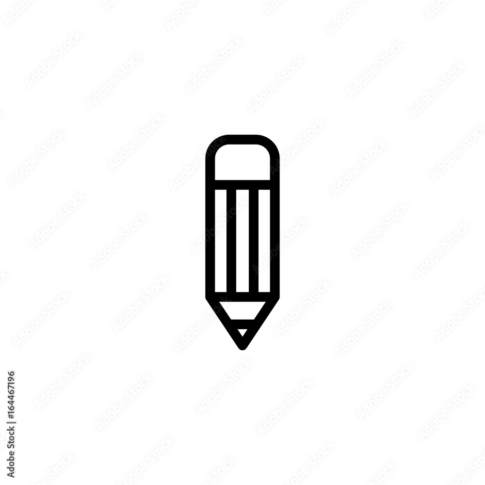rounded pen icon on white background