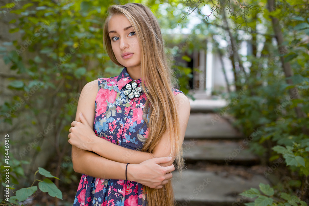 Fashionable stylish beautiful blondy girl with long hair Fashionable stylish beautiful blondy girl with long hair