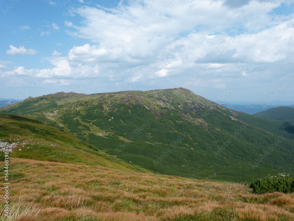 Beautiful view of the landscape in the mountains of the Carpathians Ukraine
