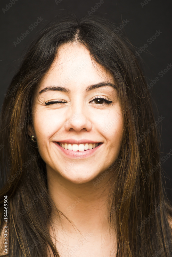 Beauty Woman Portrait over Black Background Beauty Woman Portrait over Black Background