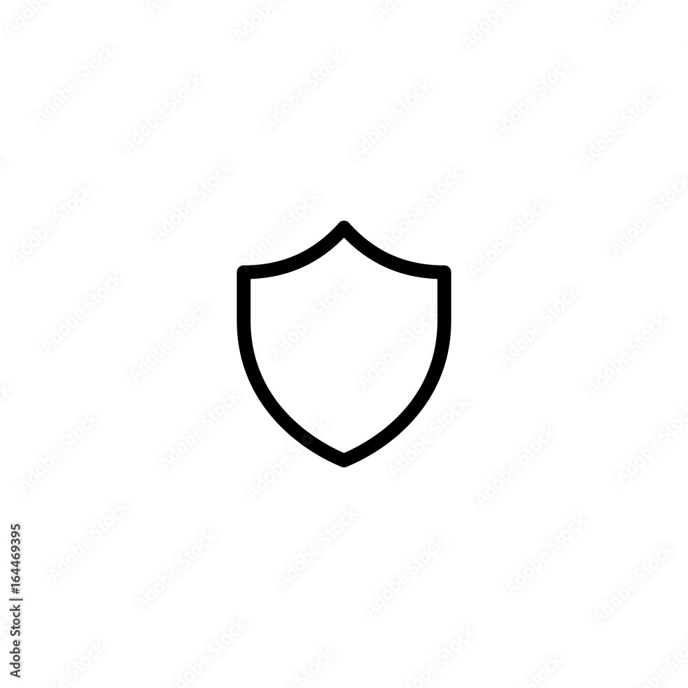 shield icon line black shield icon line black