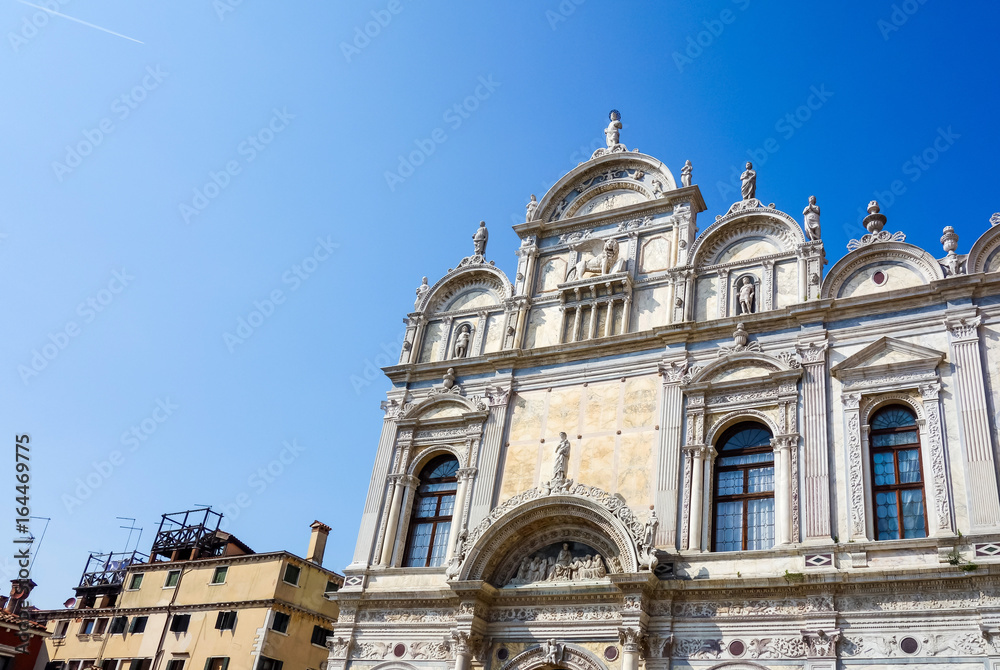 Traditional street view of old buildings in Venice, ITALY