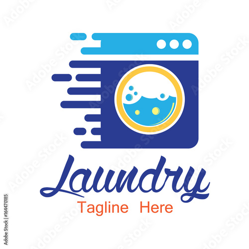 laundry icon with text space for your slogan / tag line, vector illustration