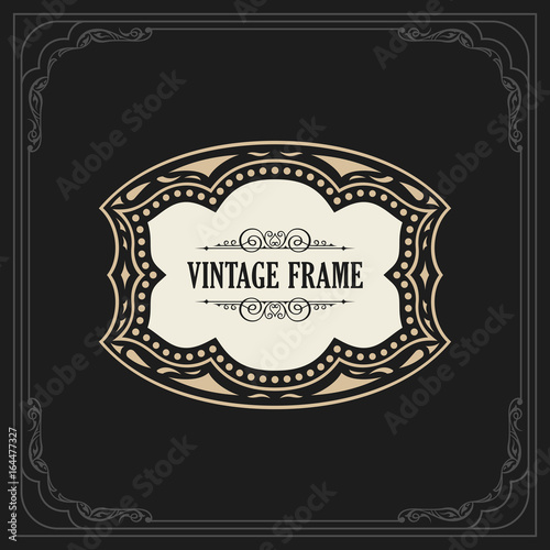 Calligraphic Elegant Ornament Frame Lines. Restaurant menu. Luxury Horizontal vintage ornate greeting card
