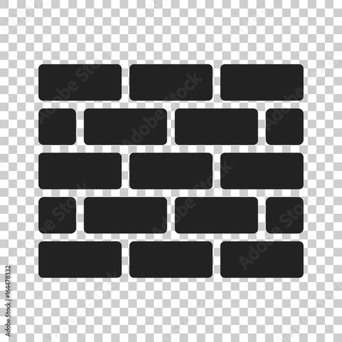 Wall brick icon in flat style isolated on isolated background. Wall symbol illustration.