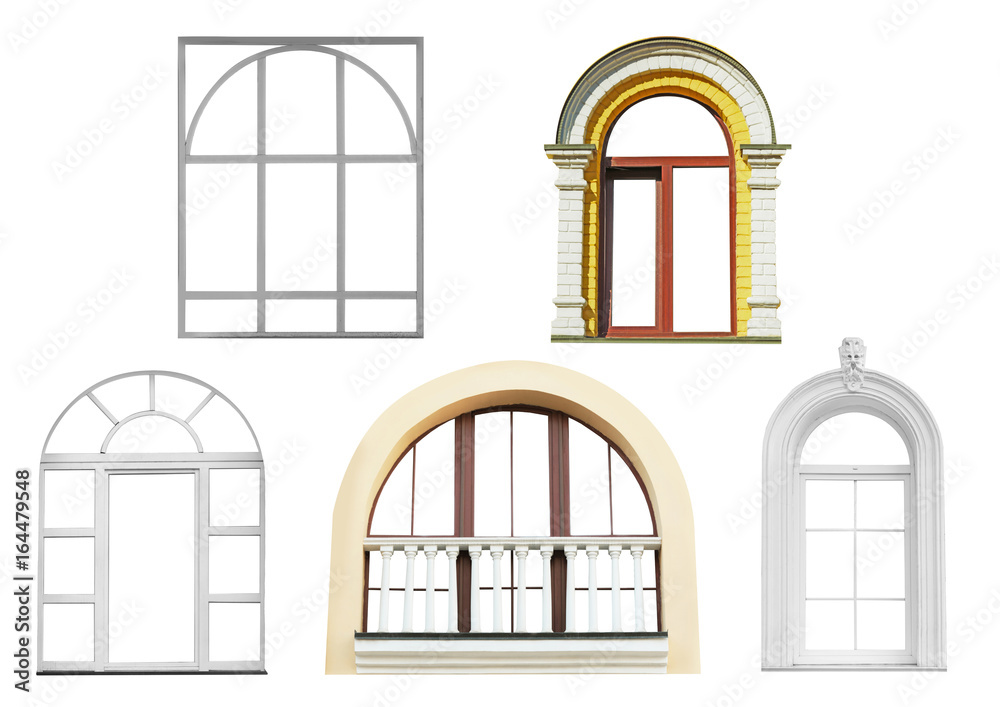 Different windows on white background Different windows on white background
