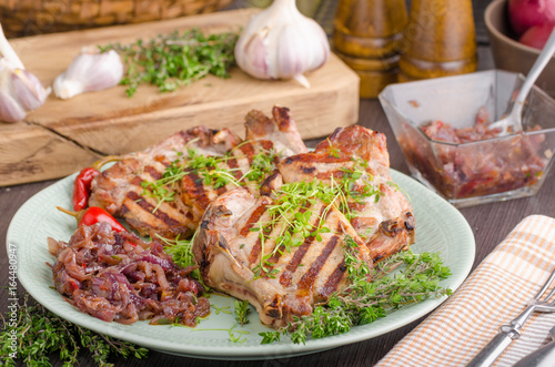 Grilled pork chops