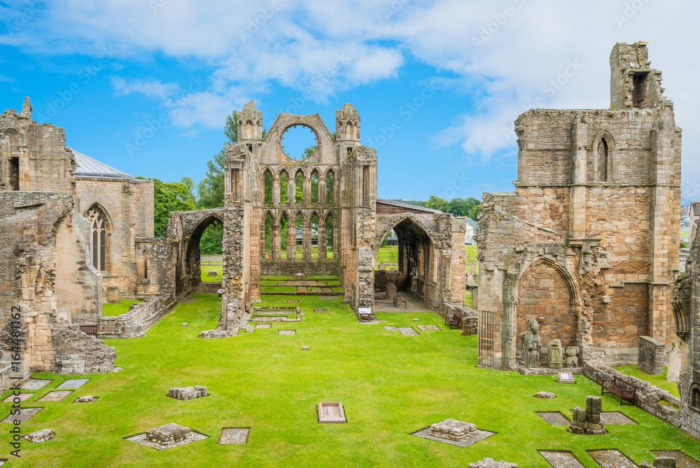 Elgin Cathedral, historic ruin in Elgin, Moray, north-east Scotland