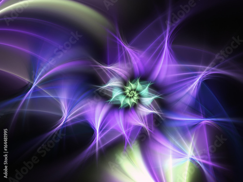 Smooth fractal swirl, digital artwork for creative graphic design