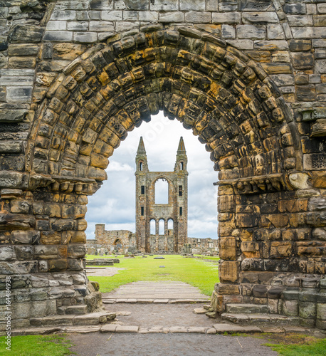 Saint Andrew's cathedral, ruined Roman Catholic cathedral in St Andrews, Fife, Scotland. photo