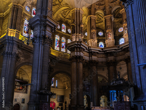 MALAGA  ANDALUCIA SPAIN - JULY 5   Interior View of the Cathedral of the Incarnation in Malaga Costa del Sol Spain on July 5  2017