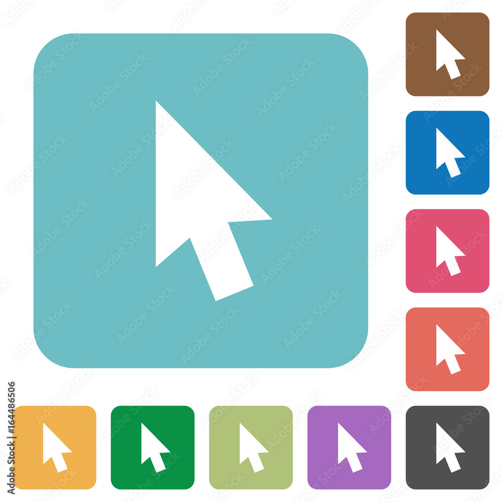 Mouse cursor rounded square flat icons Mouse cursor rounded square flat icons