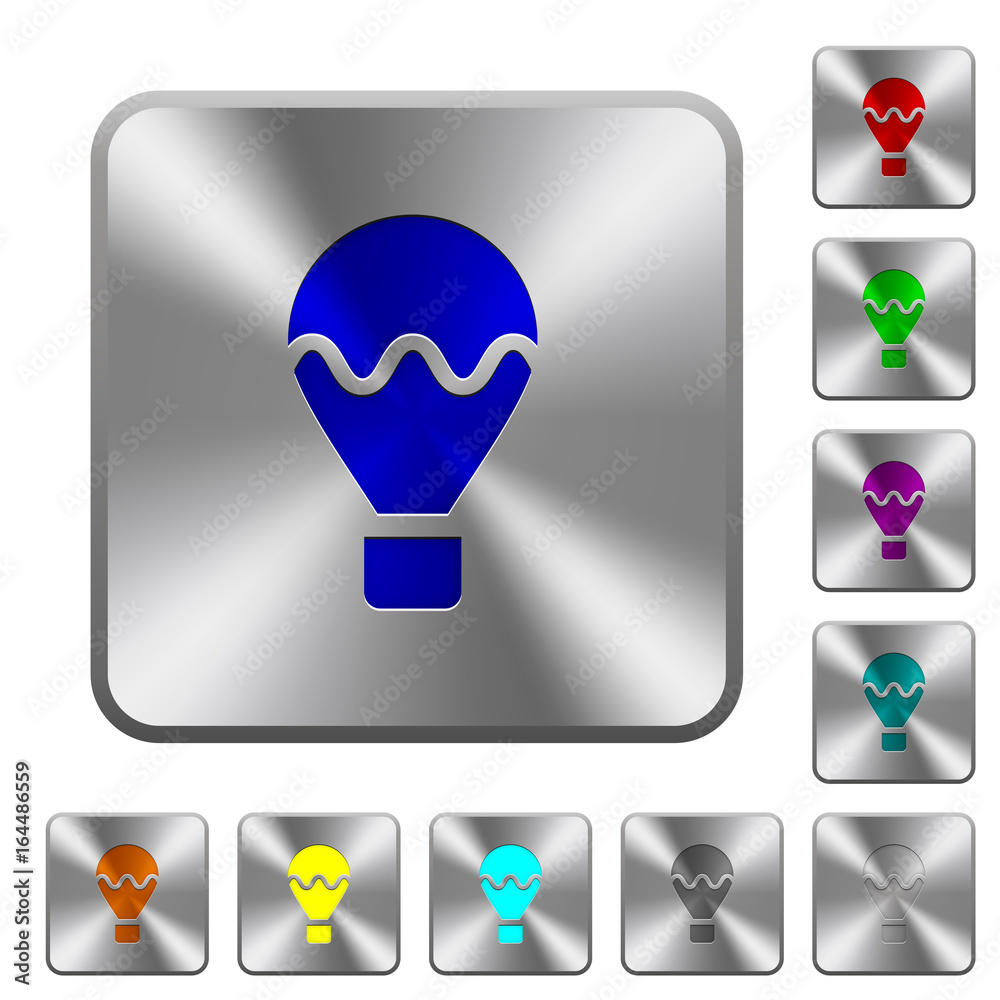 Air balloon rounded square steel buttons Air balloon rounded square steel buttons