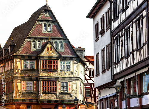 Historische mittelalterliche Häuser in Altstadt Miltenberg 