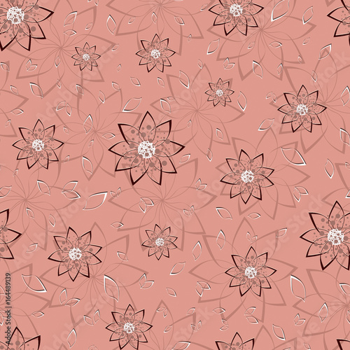 Seamless floral bright pattern. Large pink flowers