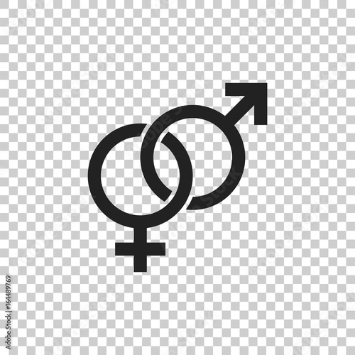 Gender sign vector icon. Men and woomen concept icon.