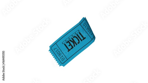 Isolated Blue Raffle Ticket Stub Loop