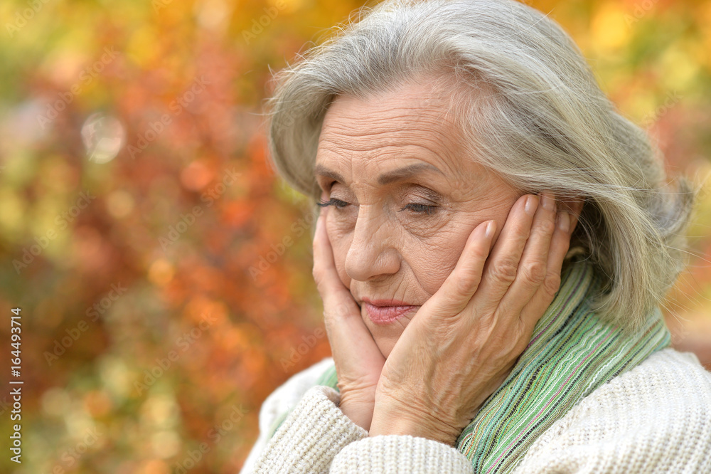 sad senior woman sad senior woman