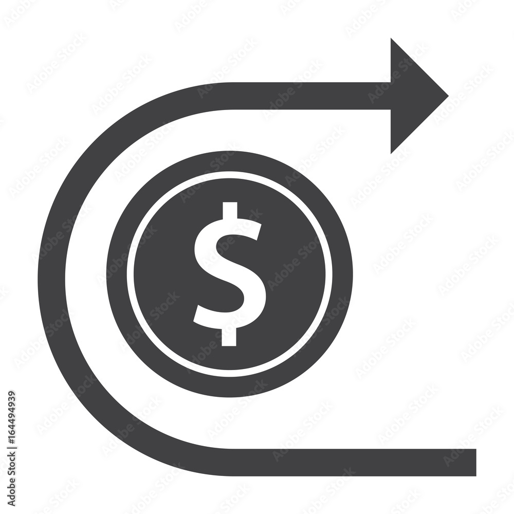 Revert money transaction, chargeback, refund vector icon Revert money transaction, chargeback, refund vector icon