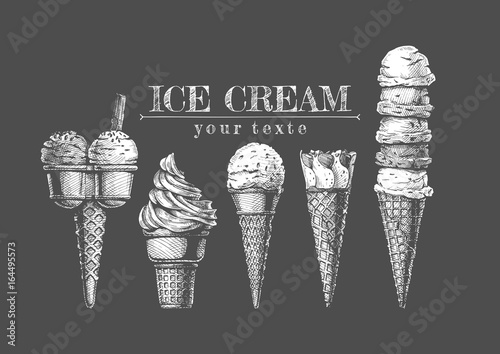 Set of ice-creams