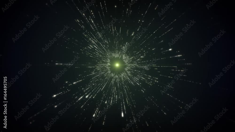 Bright Particle Rays Exploding Loop
