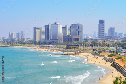 TEL AVIV, ISRAEL - APRIL, 2017: View of the coastline of Tel Aviv from the observation deck in old Jaffa. © Stanislav Samoylik
