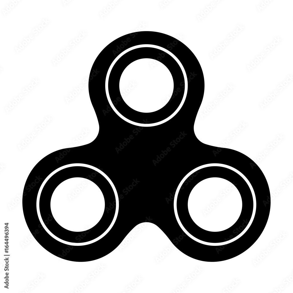 Hand spinner black icon . Hand spinner black icon .