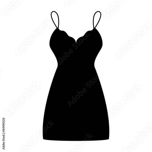 Sundress , combination or nightie black icon .