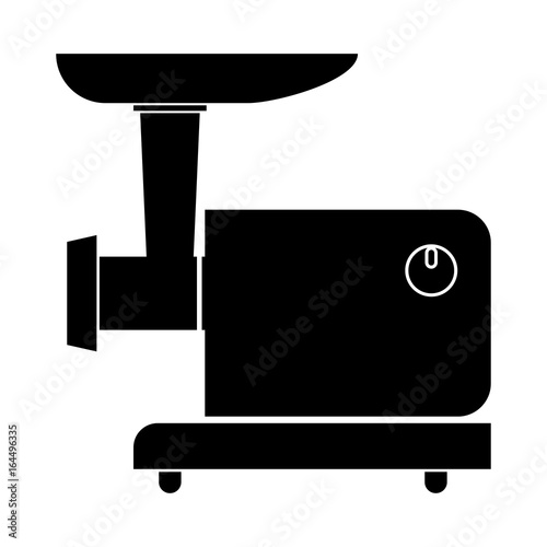 Electric meat mincer black icon .