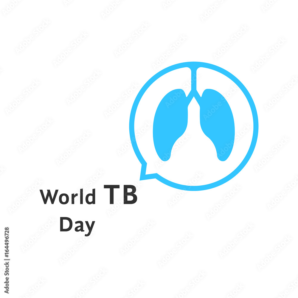 world tb day with blue speech bubble world tb day with blue speech bubble