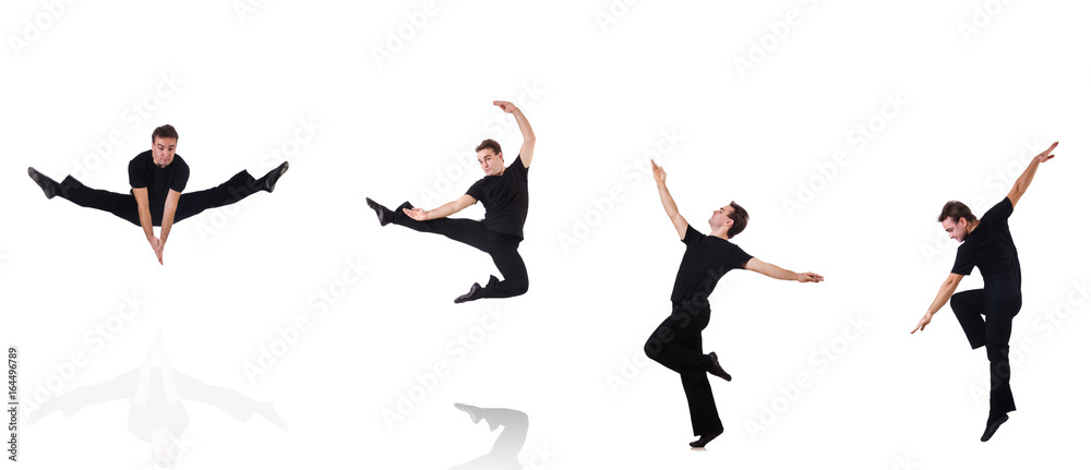 Fototapeta premium Dancer isolated on the white background