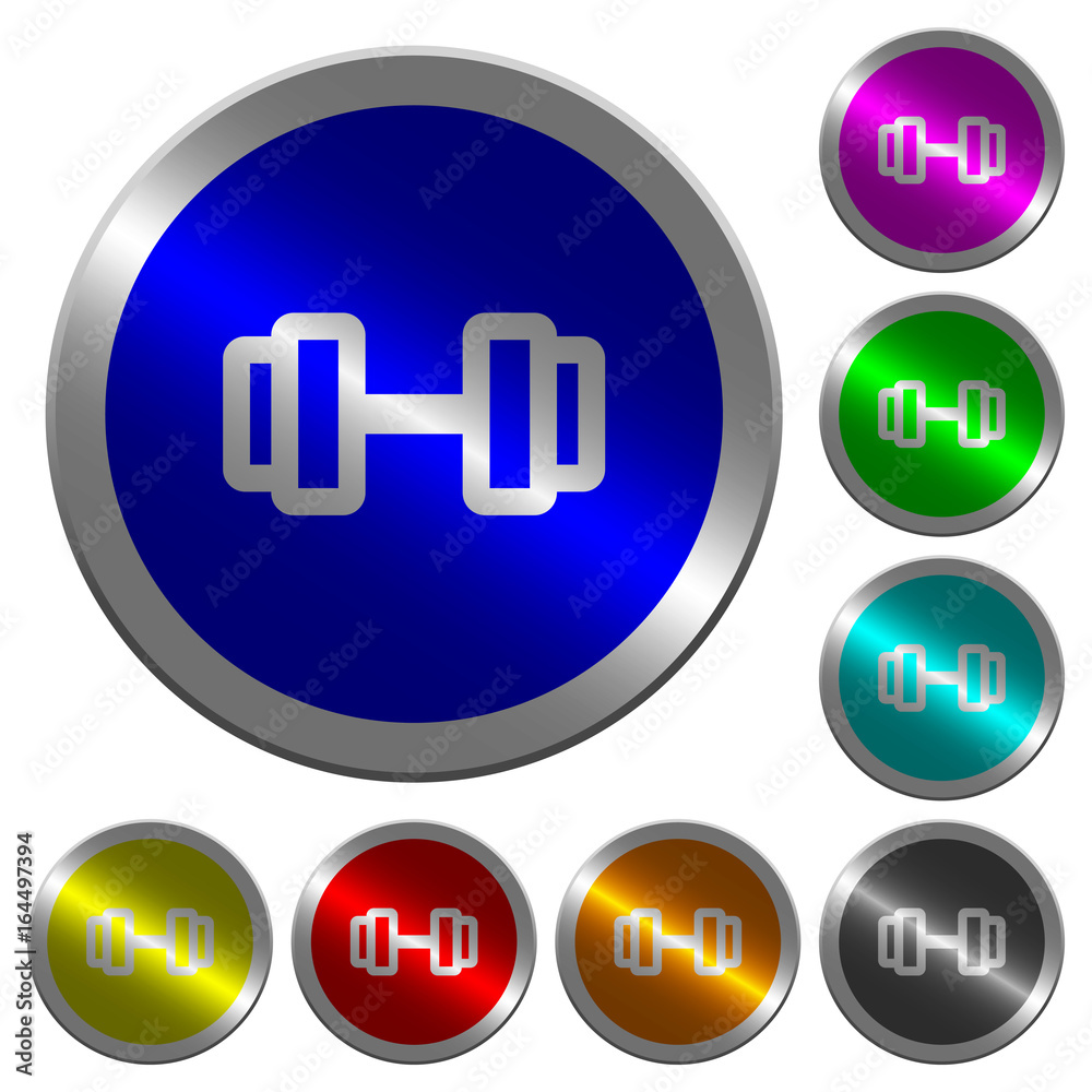Barbell luminous coin-like round color buttons Barbell luminous coin-like round color buttons