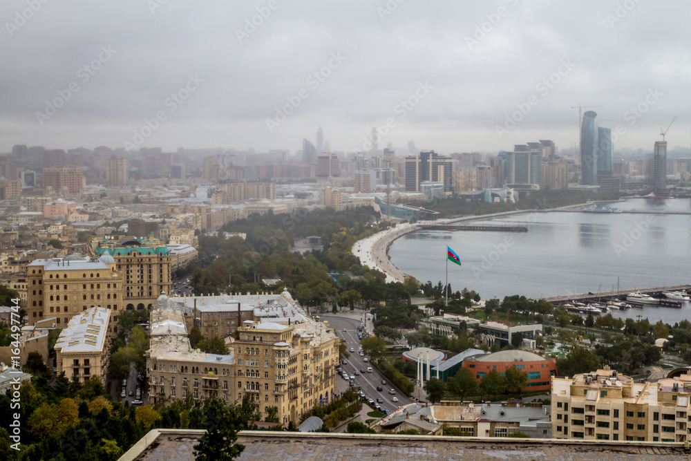 Landscapes of Autumn Baku, Azerbaijan