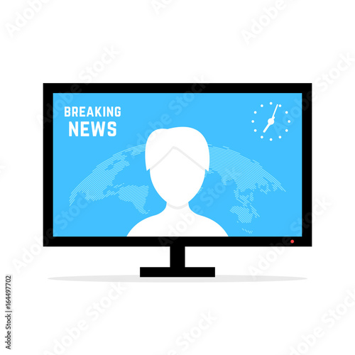 breaking news with anchorwoman