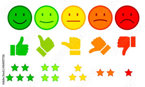 Valuation by emoticons - vector
