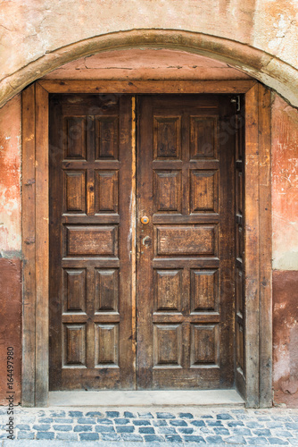 Old wooden door