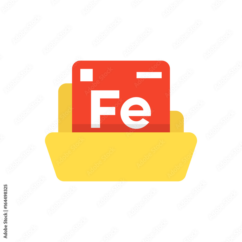periodic table emblem with yellow folder periodic table emblem with yellow folder