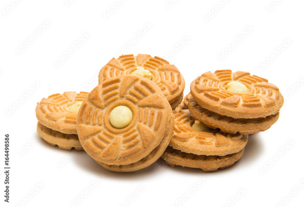 Double biscuits isolated Double biscuits isolated