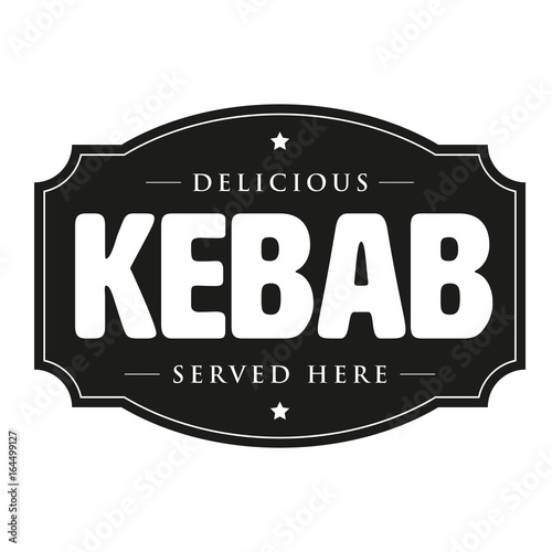 Kebab vintage sign stamp